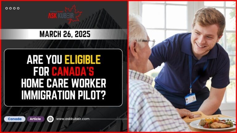 Home Care Worker assisting a patient in a home setting as part of Canada's immigration pilot.