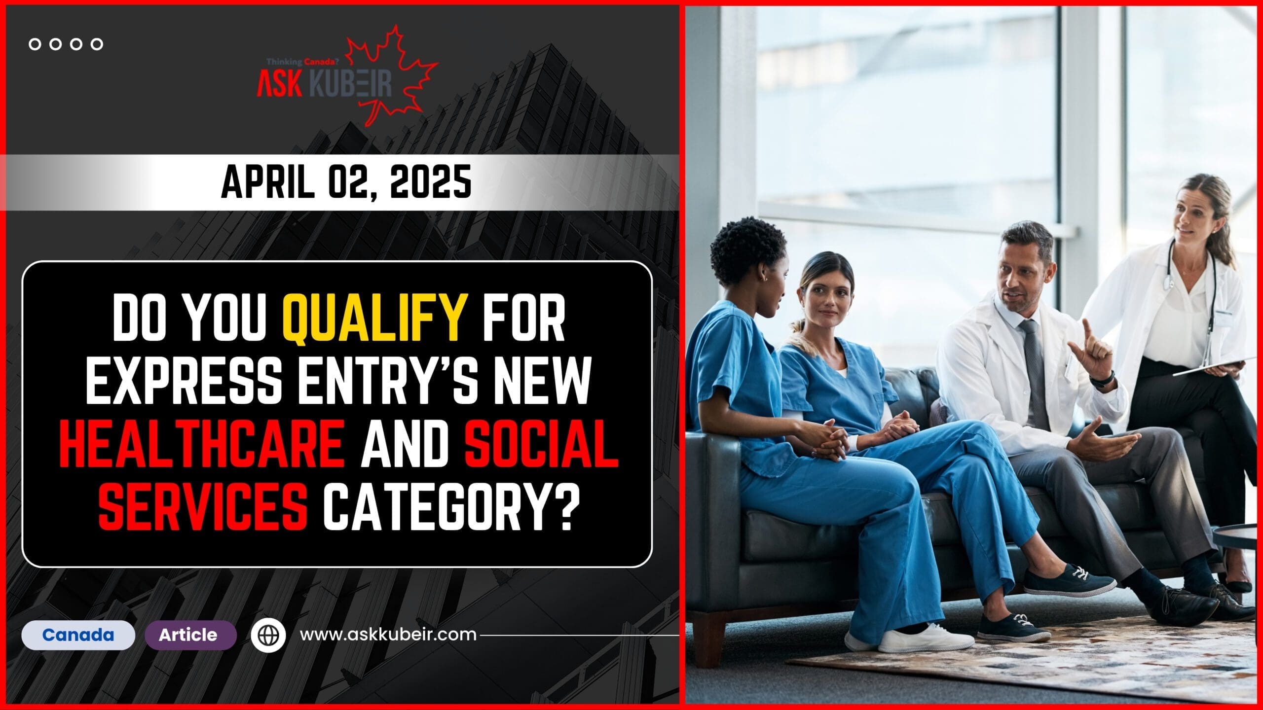 Healthcare professionals exploring Express Entry Healthcare category for Canadian PR in 2025