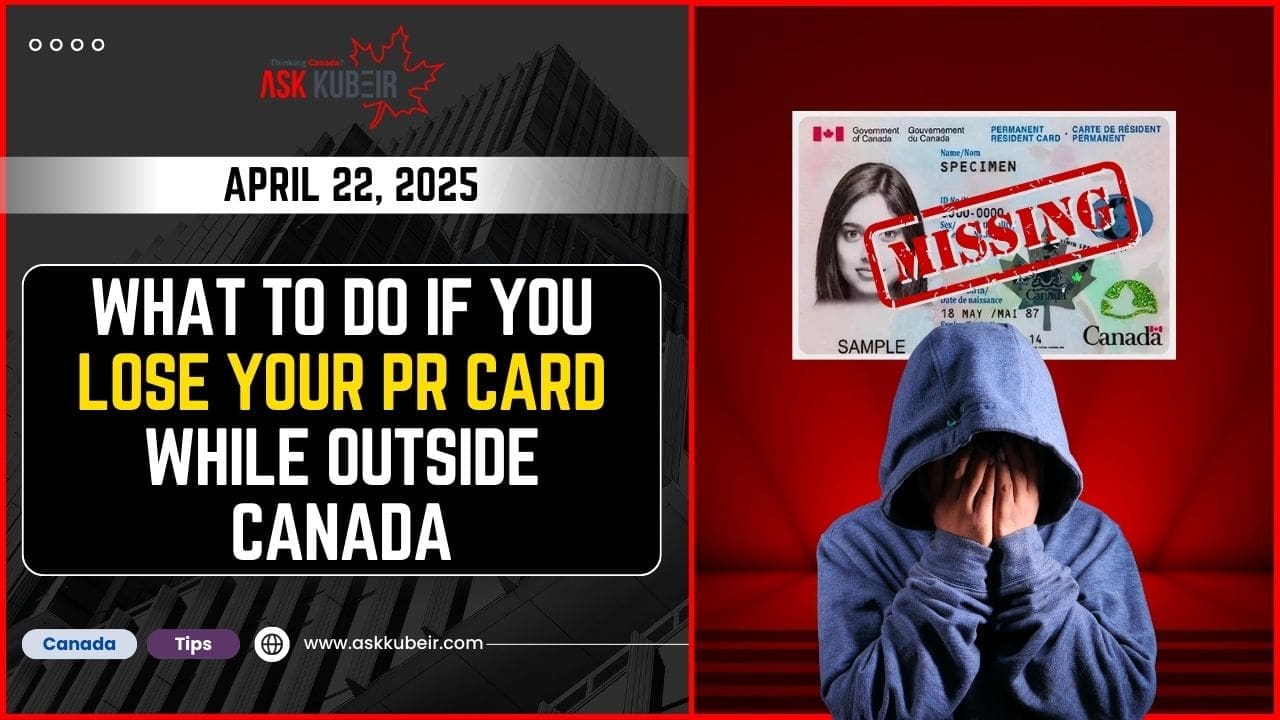 Lost PR card travel document application process for Canada return