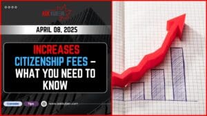 A guide explaining the 2025 changes in Canadian citizenship fees and application process