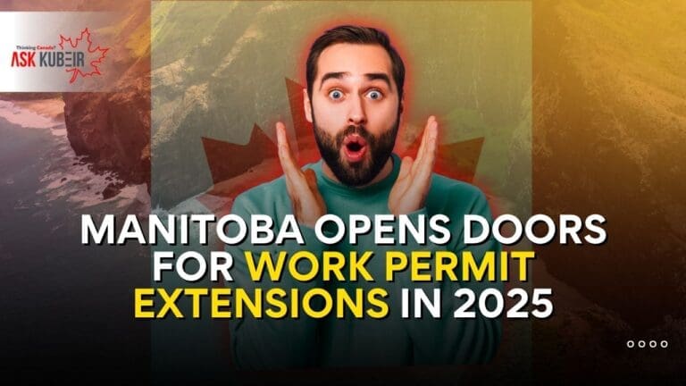 Skilled worker applying online for Manitoba work permit extension in 2025