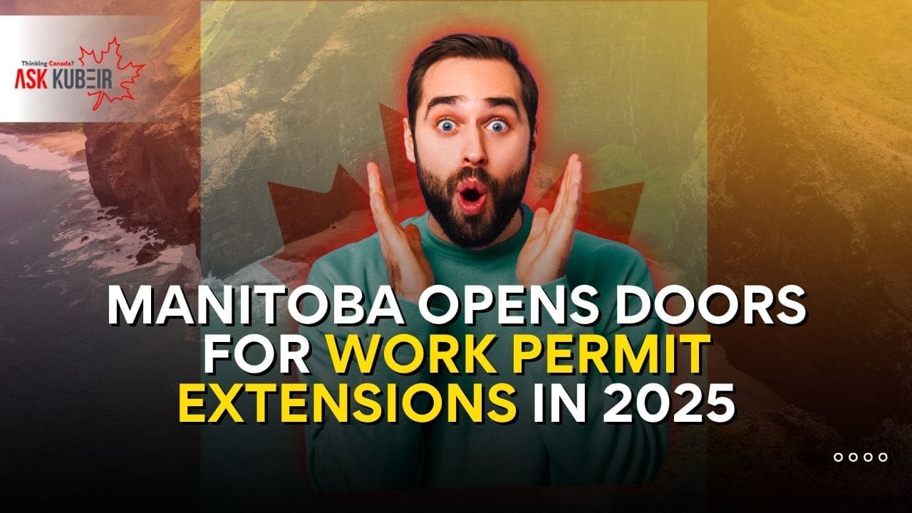 Skilled worker applying online for Manitoba work permit extension in 2025