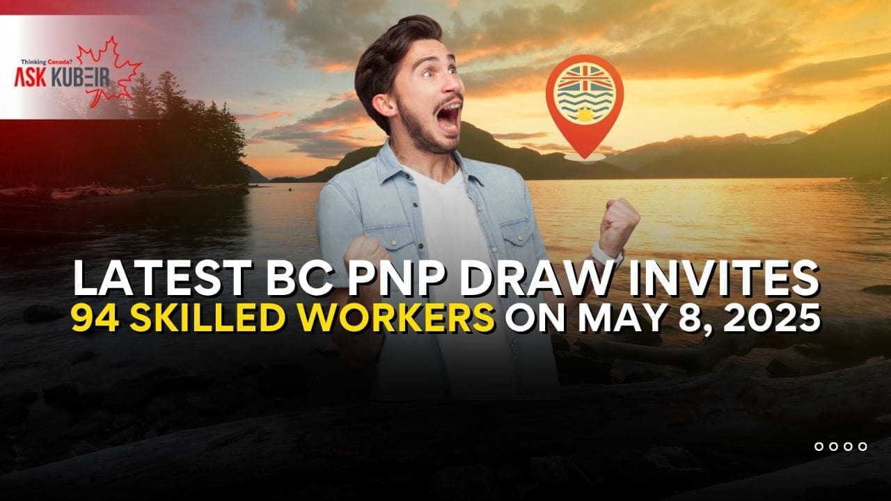 Candidates selected in the May 8, 2025 BC PNP draw for Canadian permanent residency