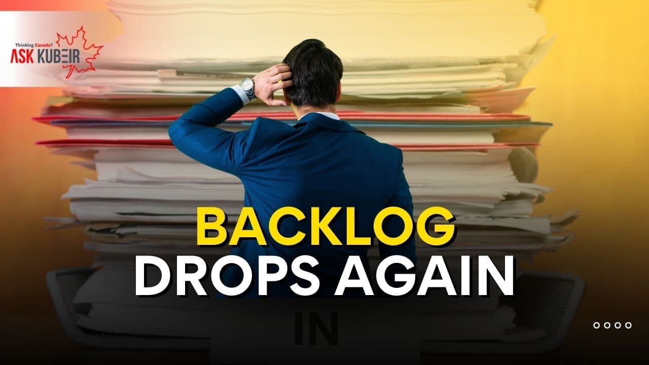 Chart showing March 2025 update on Canada immigration backlog reduction