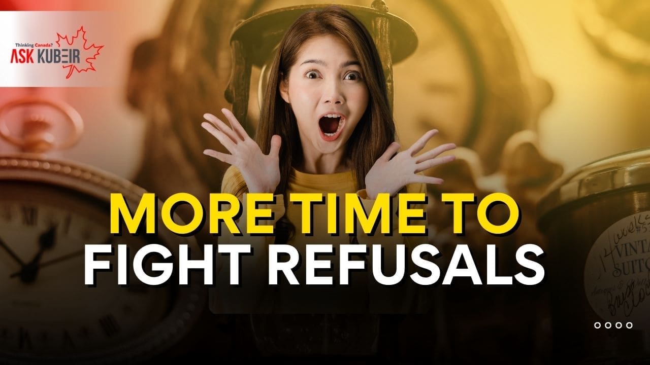 Immigration applicant reviewing Canada judicial review extension notice on laptop