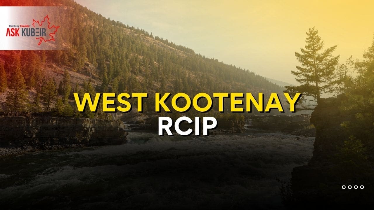 A map of West Kootenay communities in British Columbia involved in the immigration pilot program.