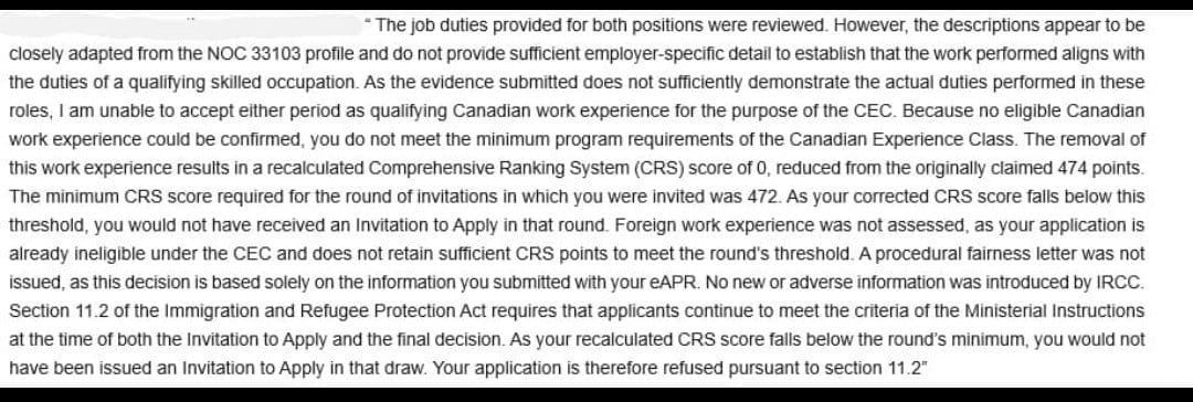NOC Duty Refusals: Why IRCC Is Rejecting Work Experience Letters